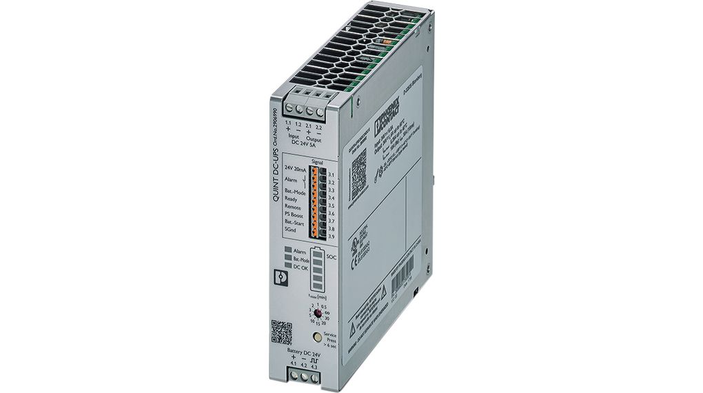 UPS, DC UPS, DIN Rail Mount, 24V, 1x Screw Terminal